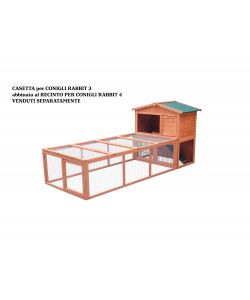 Alce Recinto per Conigli 4 - Legno di Abete - 180x90x48 cm - Sicuro