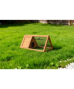 Alce Casetta per Conigli in Legno 116x50x41 cm Trattata Antipioggia