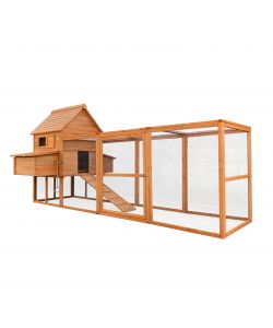 Alce Casetta per galline in legno abete 310x150x150 cm con recinto