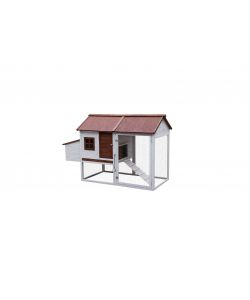 Alce Casetta per galline in legno di abete 145x70x105 con recinto