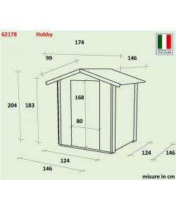 Casetta Bh19 Hobby 146X146 Cm Psf Pefc