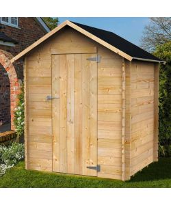 Alce Casetta in Legno Blockhaus Marcella - Con pavimento - Naturale - 146x130x185 cm
