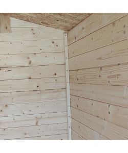 Alce Casetta in Legno Blockhaus Marcella - Con pavimento - Naturale - 146x130x185 cm
