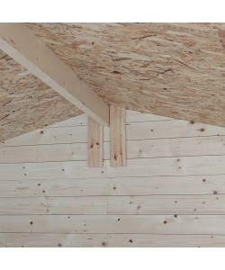 Alce Casetta in Legno Blockhaus Marcella - Con pavimento - Naturale - 146x130x185 cm