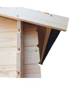 Alce Casetta in Legno Blockhaus Marcella - Con pavimento - Naturale - 146x130x185 cm