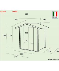Casetta Bh16 Flavia 146X130 Cm Psf Pefc