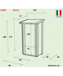 Casetta Bh16 Arturo Addossata 94X64 Cm Psc Pefc