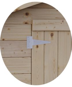 Alce Casetta Stefy Addossata 207x102 cm Legno di Abete Naturale PEFC