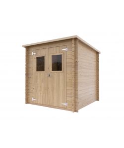 Casetta in Legno Monofalda 198x198 cm con Porta Doppia Finestrata