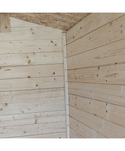 Casetta in Legno Monofalda 198x198 cm con Porta Doppia Finestrata