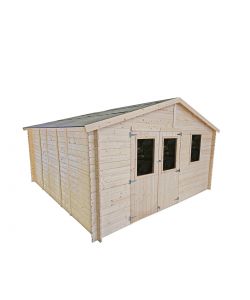 Casetta BH25 Alessia in Legno Abete Naturale 396x494 cm con Finestra