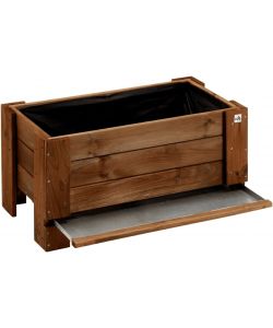ALCE Giardiniera A Terra 81x44xh40 cm Castagno per Piante e Giardino