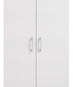 Terraneo Armadio Multiuso Bianco con 2 Ante e Cassetto - 72x37x195 cm