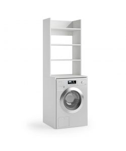 Terraneo Mobile Multiuso per Lavatrice e Asciugatrice Bianco 65x58x195 cm