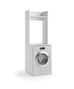 Terraneo Mobile Multiuso per Lavatrice e Asciugatrice Bianco 65x58x195 cm