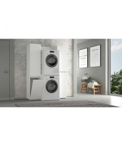 Terraneo Mobile Multiuso per Lavatrice e Asciugatrice Bianco 65x58x195 cm