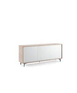 Terraneo Madia Rovere e Ante Bianco Dama 184x45x77 cm - Mobile Living Elegante