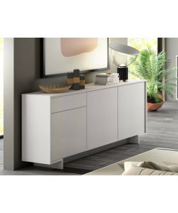 Terraneo Madia Elegante con 3 Ante e Cassetto - Bianco 170x42x78 cm