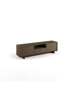 Mobile Porta Tv Con 2 Ante E Cassetto Centrale Bronzo Cannet Scuro