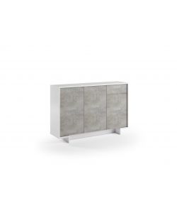 Terraneo Madia Slim Elegante Bianco Cemento - 134x35x87 cm