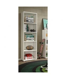 Terraneo Libreria 5 Ripiani Regolabili Bianca 60x30x195 cm