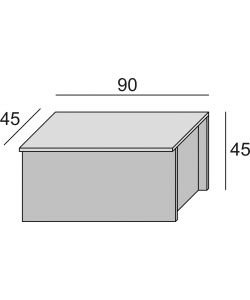 Terraneo Baule Contenitore Bianco 90x45x45 cm - Chiusura Rallentata - Panca d'Ingresso Pratica e Versatile