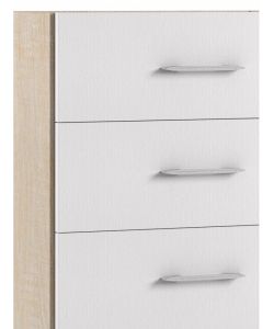Terraneo Cassettiera 4 Cassetti Rovere e Piano Vassoio Contenitore - Elegante e Funzionale - 60x41x87 cm