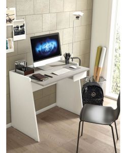 Scrivania con cassetto e piano a effetto cemento