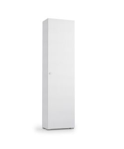 Terraneo Mobile Bianco con Anta e 7 Ripiani Inclinabili - 50x30x182 cm