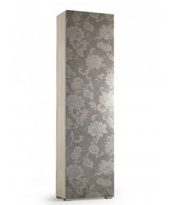 Terraneo Mobile Multiuso Olmo con Anta Fantasia Fiori - 7 Ripiani - 50x30x182 cm