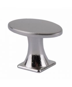 Pomolo Ovale Zama Nickel Satinato Mm 18X30