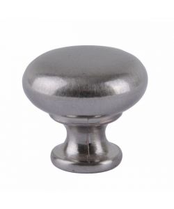 Pomolo Tondo Zama Nickel Satinato Mm 25