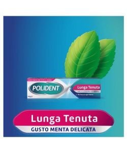 Polident Adesivo per Protesi Dentale Lunga Tenuta 40 g Gusto Menta Delicata