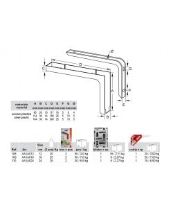 Reggimensola Leonardo nero 24 cm