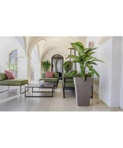 Vaso Baltimora Polipropilene Grigio Chiaro - 40x40x63 cm