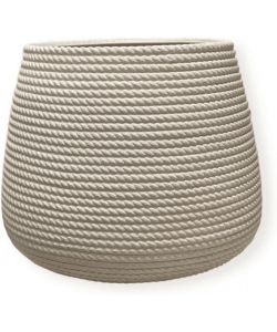 Vasar Vaso in Resina Campana Bali effetto Corda d49x40,5 cm