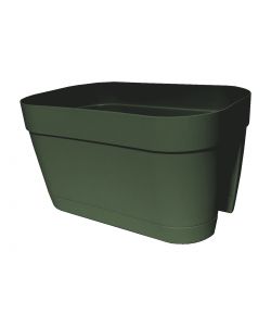 Telcom Vaso ovale ringhiera Orlando 45x25x24 cm verde ecologico