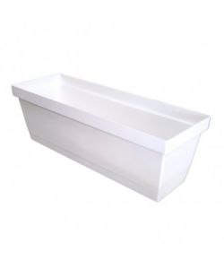 Balconiera Colorado con kit sottovaso e ganci Grippo - 50x18 cm - Smoke