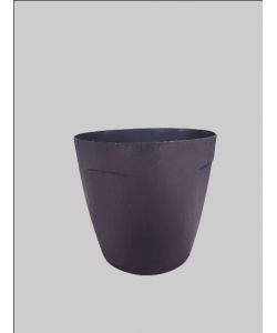 Telcom Set Vaso Conico Striato con Sottovaso 20x18 cm Smoke