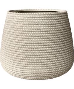 Vasar Vaso per Piante BALI 40x32 cm Beige in Polietilene Effetto Corda
