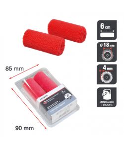 Nespoli Ricambi Mini Rullo Teflon 6 cm - Set 2 Pezzi