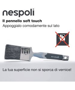 Nespoli Pennello Pittura Piatto SoftTouch 25 mm  per Smalti Acqua