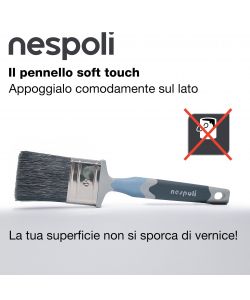Nespoli Pennello Piatto 65 mm SoftTouch per Smalti Acqua e Solvente