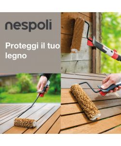 Nespoli Ricarica Mini Rullo Teflon 6 cm per Pittura Legno - 2 Pezzi