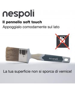 Nespoli Pennello Piatto SoftTouch 38 mm per Vernice Legno Ergonomico