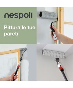 Nespoli 2 Ricambi Minirullo Teflon 6 cm per Superfici Lisce Fai da Te