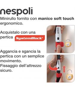 Nespoli Rullo Pittura 15 cm Teflon Superfici Lisce - Manico Soft Touch