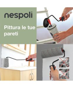 Nespoli Rullo Pittura Teflon 22cm Superfici Lisce Manico Soft Touch
