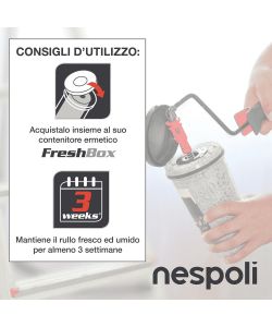 Nespoli Rullo Pittura 22 cm Teflon per Superfici Ruvide e Muri