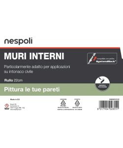 Nespoli Rullo Pittura 22cm Bianco per Superfici Poco Ruvide Ergonomico
